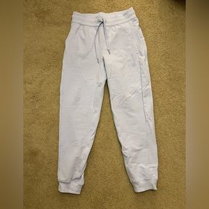 Blue linen lululemon scuba joggers